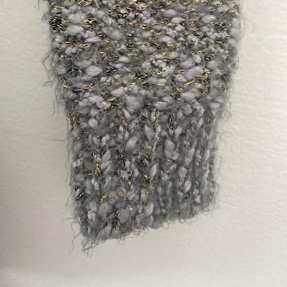 Fuzzy Chunky Knit Boucle Sweater | Jennifer Lopez | Gold Metallic Sweater |NWT | - Picture 12 of 15